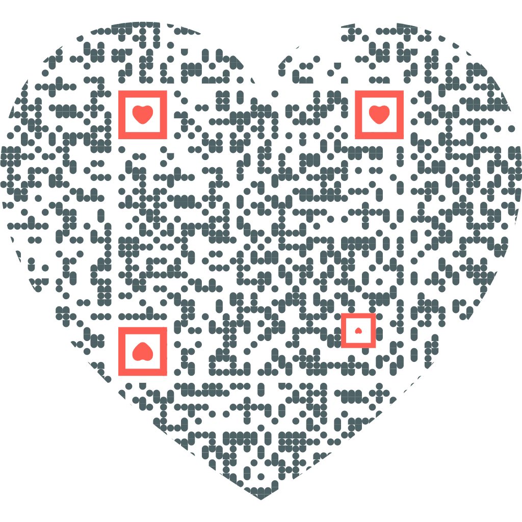 Heart-shaped RSVP QR code